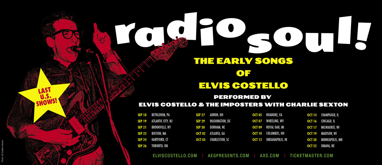 Elvis Costello Radio Soul Tour Dates Fall 2025